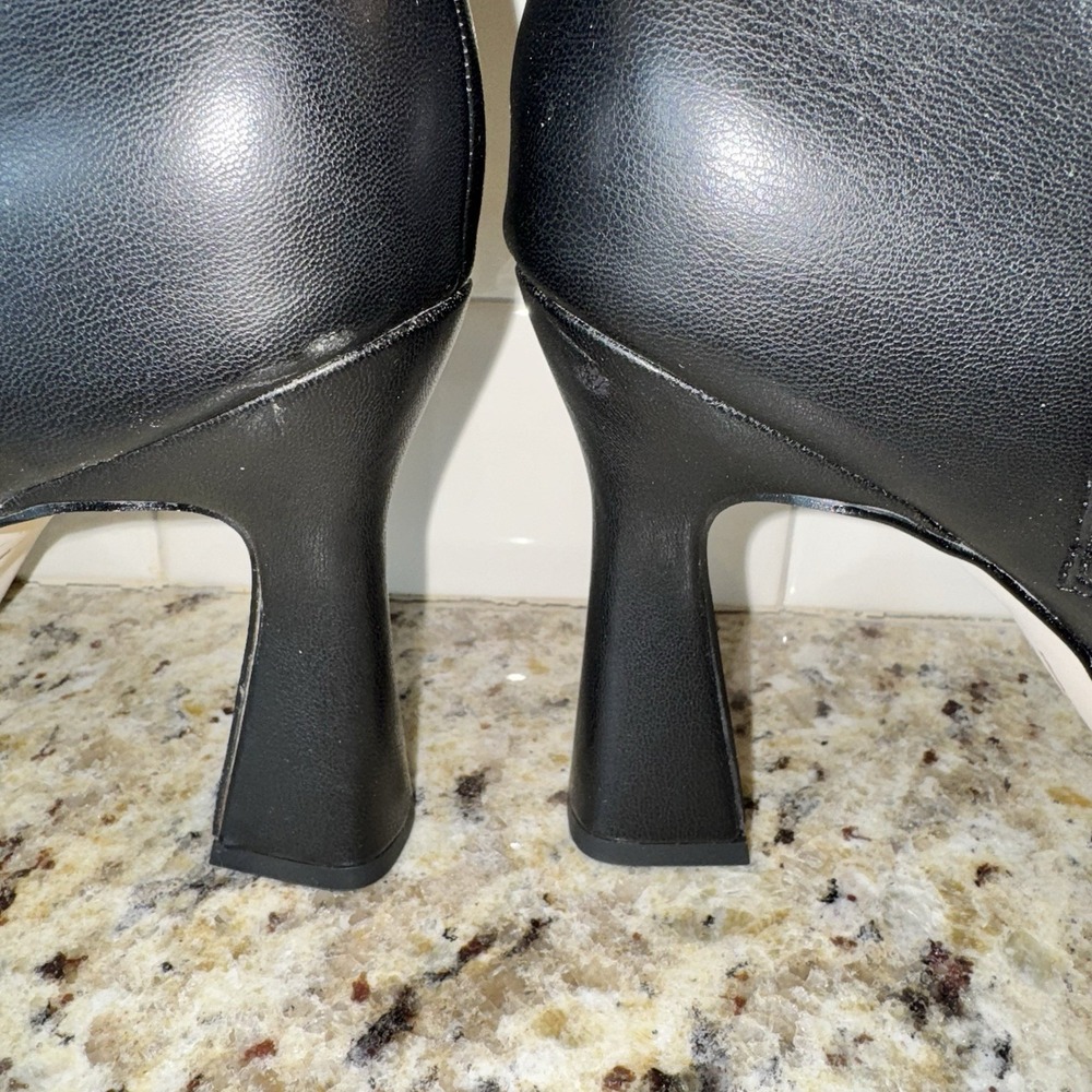 Circus NY by Sam Edelman Bootie Heel Women's 10M Emma Square Toe Black Vegan - Picture 7 of 16